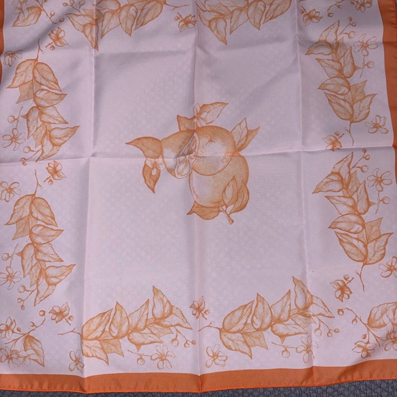 Accessories - Orange and Pink Sunkist Leafy Scarf